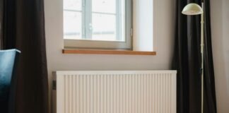 a white radiator in a room