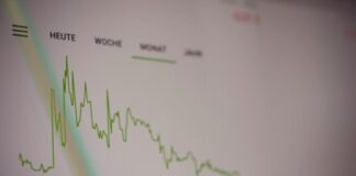 white paper with green line