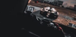 black dslr camera on black surface