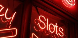 red and white love neon light signage