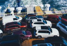 vehicles on cargo ship