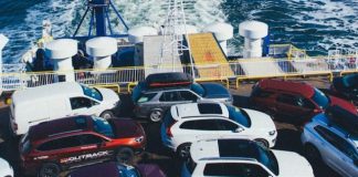 vehicles on cargo ship