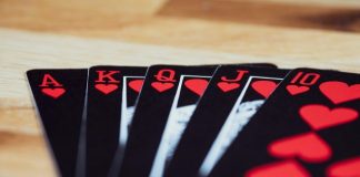 black white and red textile