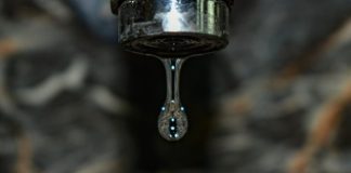 water dripping from faucet
