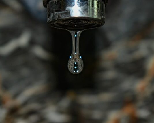 water dripping from faucet