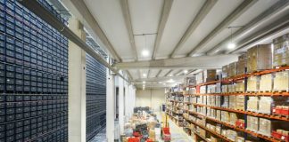 a large warehouse filled with lots of boxes