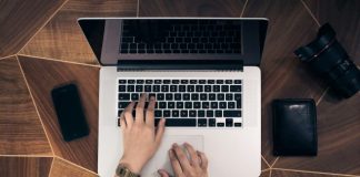 person using MacBook Pro