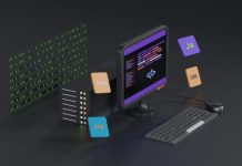 a computer with a keyboard and mouse